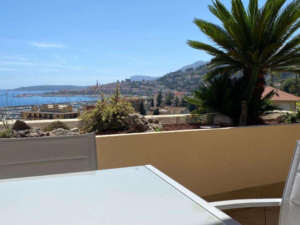 Mansfield Vue Carte Postale Terrasse Piscine Calme Port A 200M A Pied Leilighet Menton Eksteriør bilde