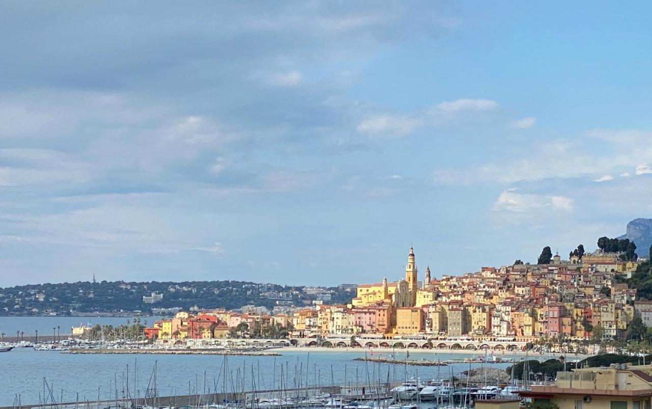 Mansfield Vue Carte Postale Terrasse Piscine Calme Port A 200M A Pied Leilighet Menton Eksteriør bilde