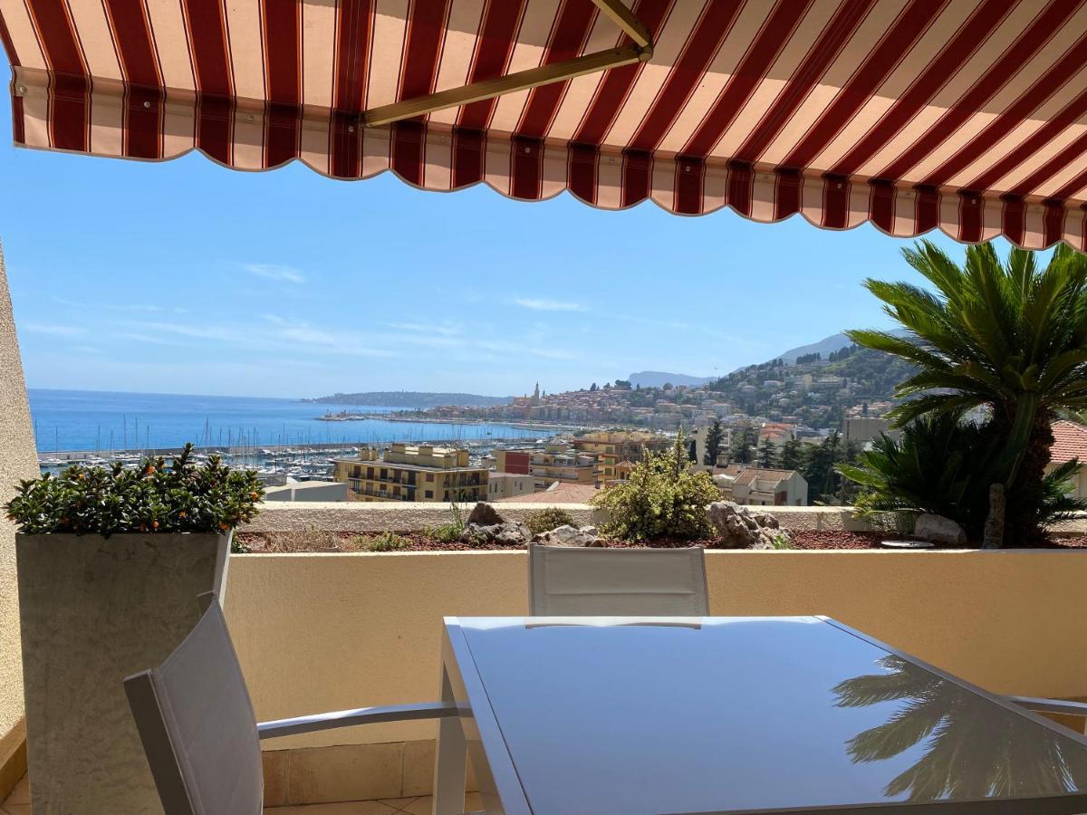 Mansfield Vue Carte Postale Terrasse Piscine Calme Port A 200M A Pied Leilighet Menton Eksteriør bilde