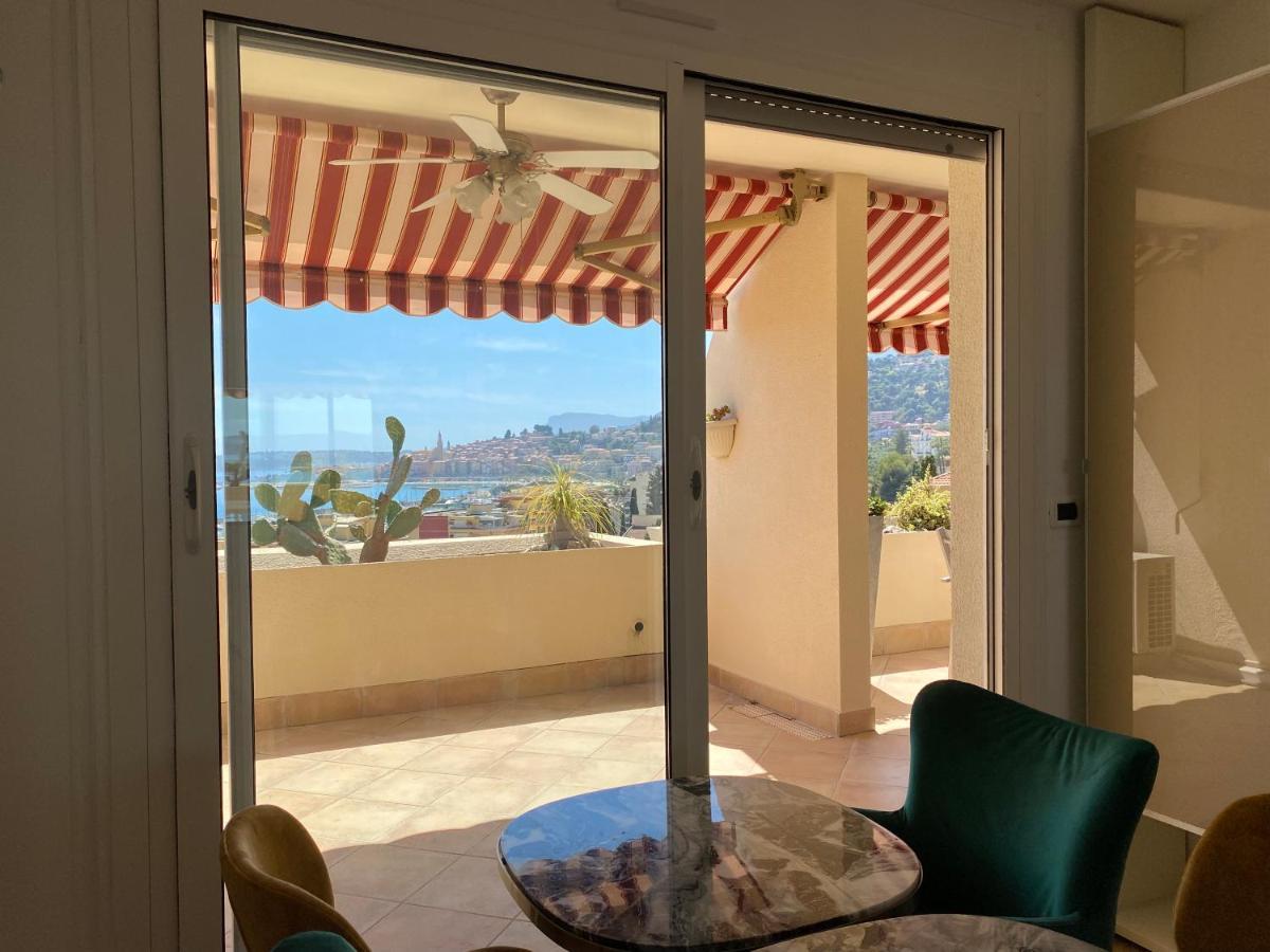 Mansfield Vue Carte Postale Terrasse Piscine Calme Port A 200M A Pied Leilighet Menton Eksteriør bilde