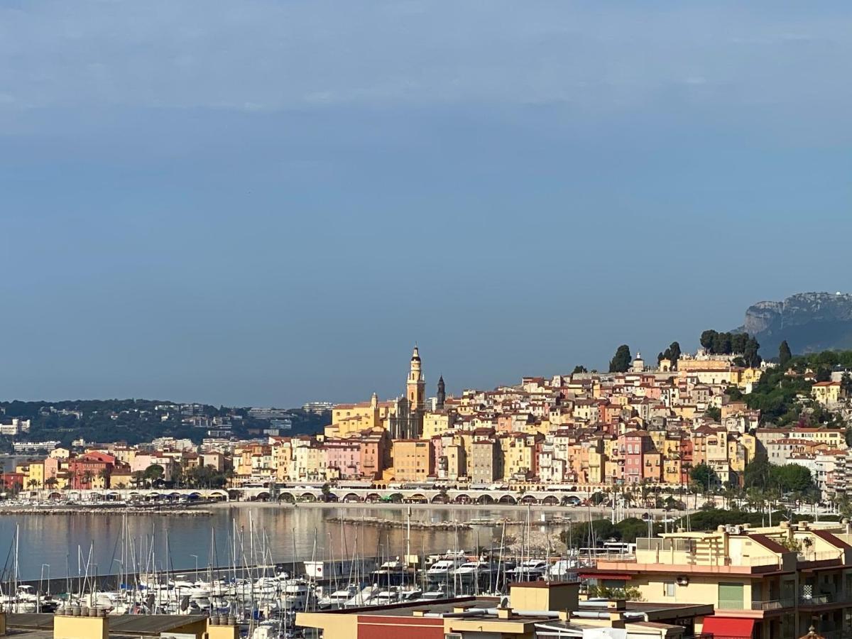 Mansfield Vue Carte Postale Terrasse Piscine Calme Port A 200M A Pied Leilighet Menton Eksteriør bilde