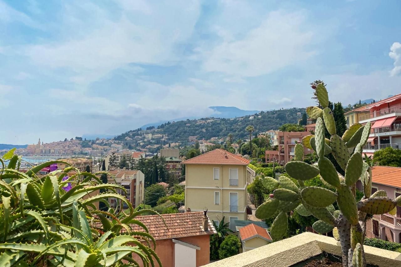 Mansfield Vue Carte Postale Terrasse Piscine Calme Port A 200M A Pied Leilighet Menton Eksteriør bilde