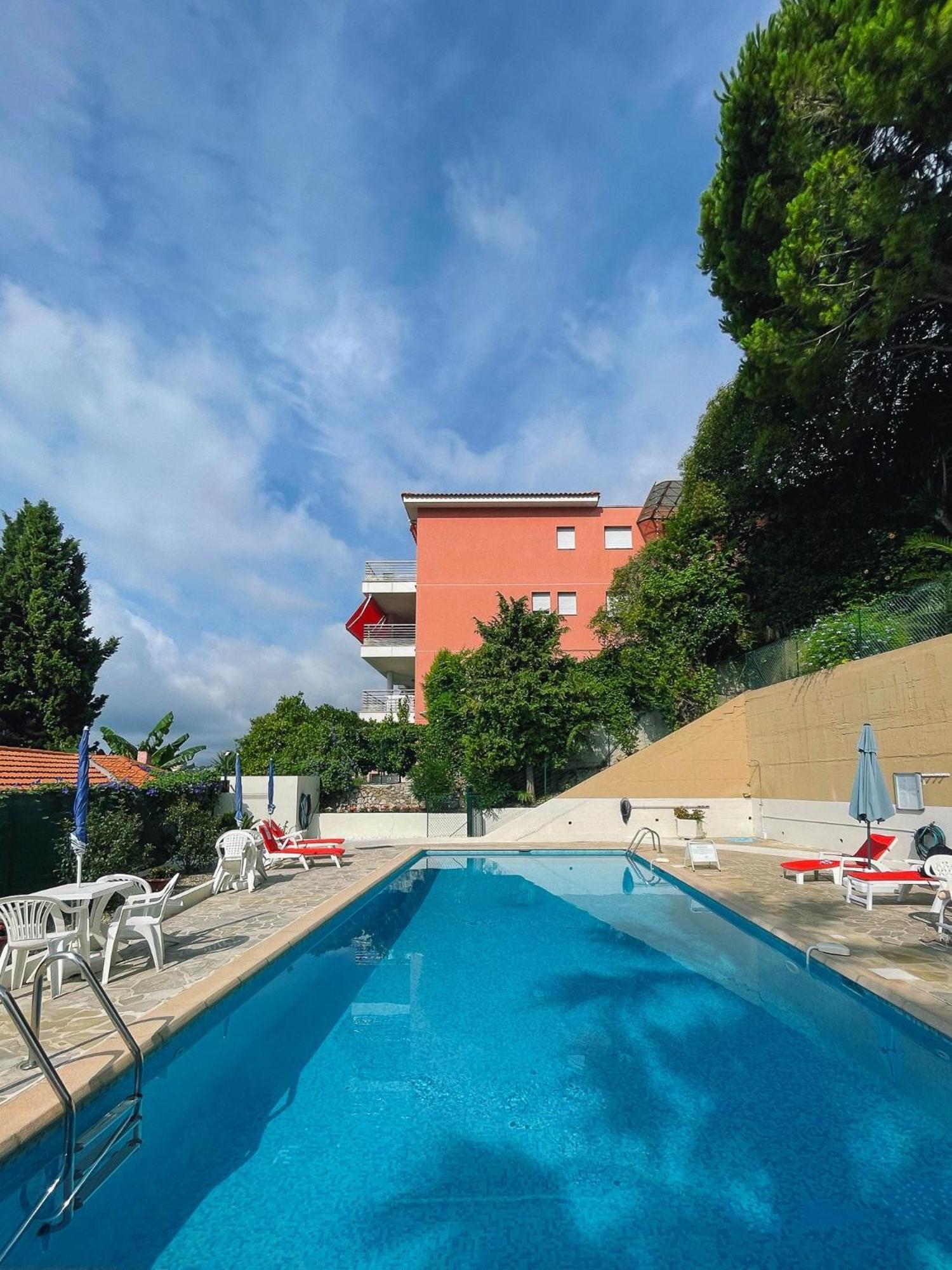 Mansfield Vue Carte Postale Terrasse Piscine Calme Port A 200M A Pied Leilighet Menton Eksteriør bilde