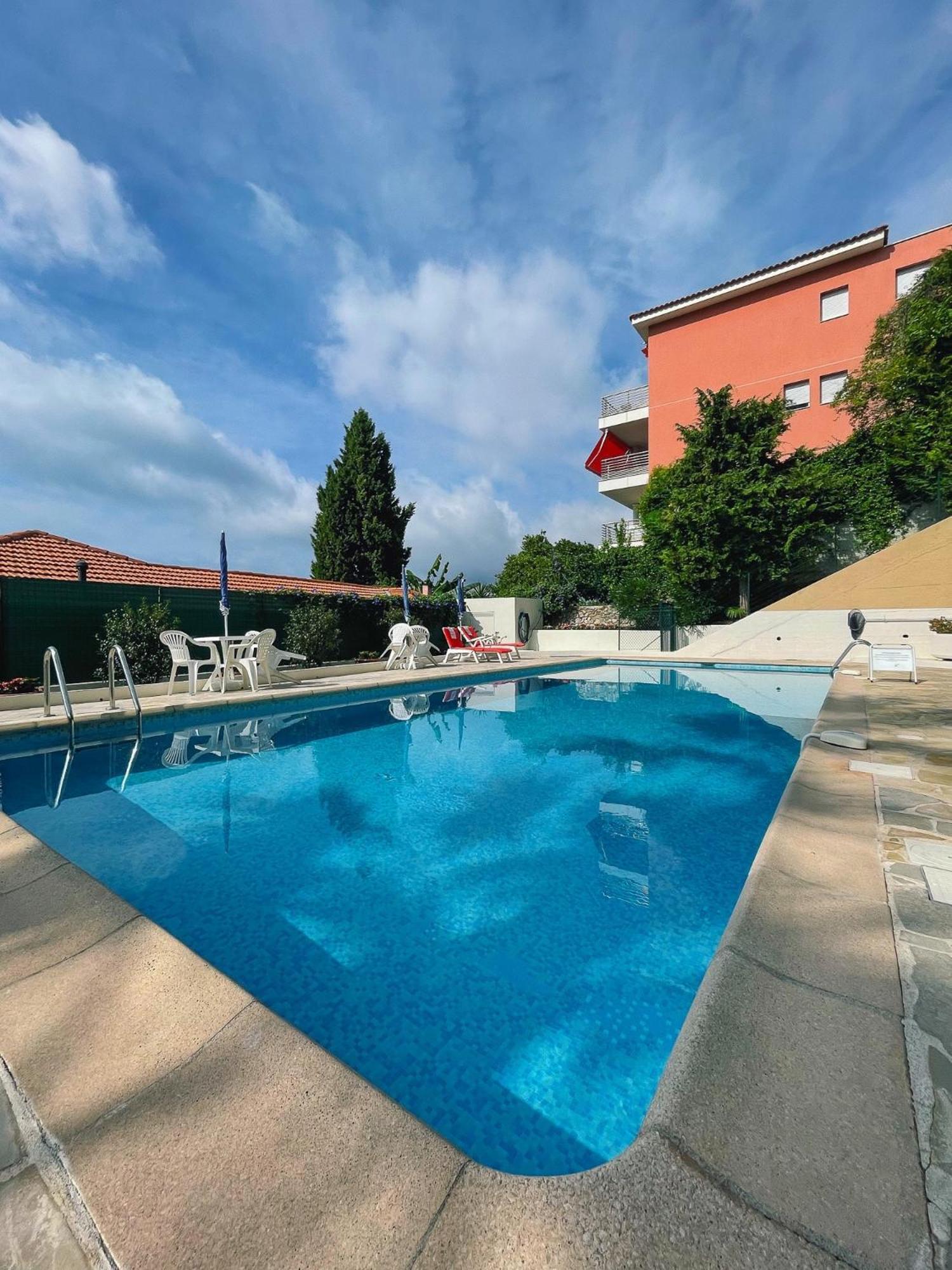 Mansfield Vue Carte Postale Terrasse Piscine Calme Port A 200M A Pied Leilighet Menton Eksteriør bilde